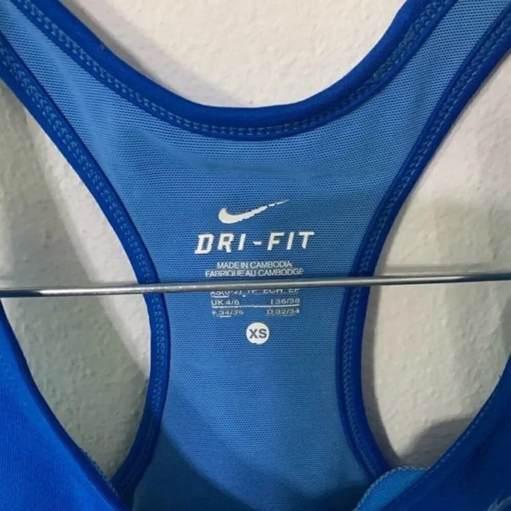 NIKE racerback tank top womens deep blue dri fit tank top xsmall